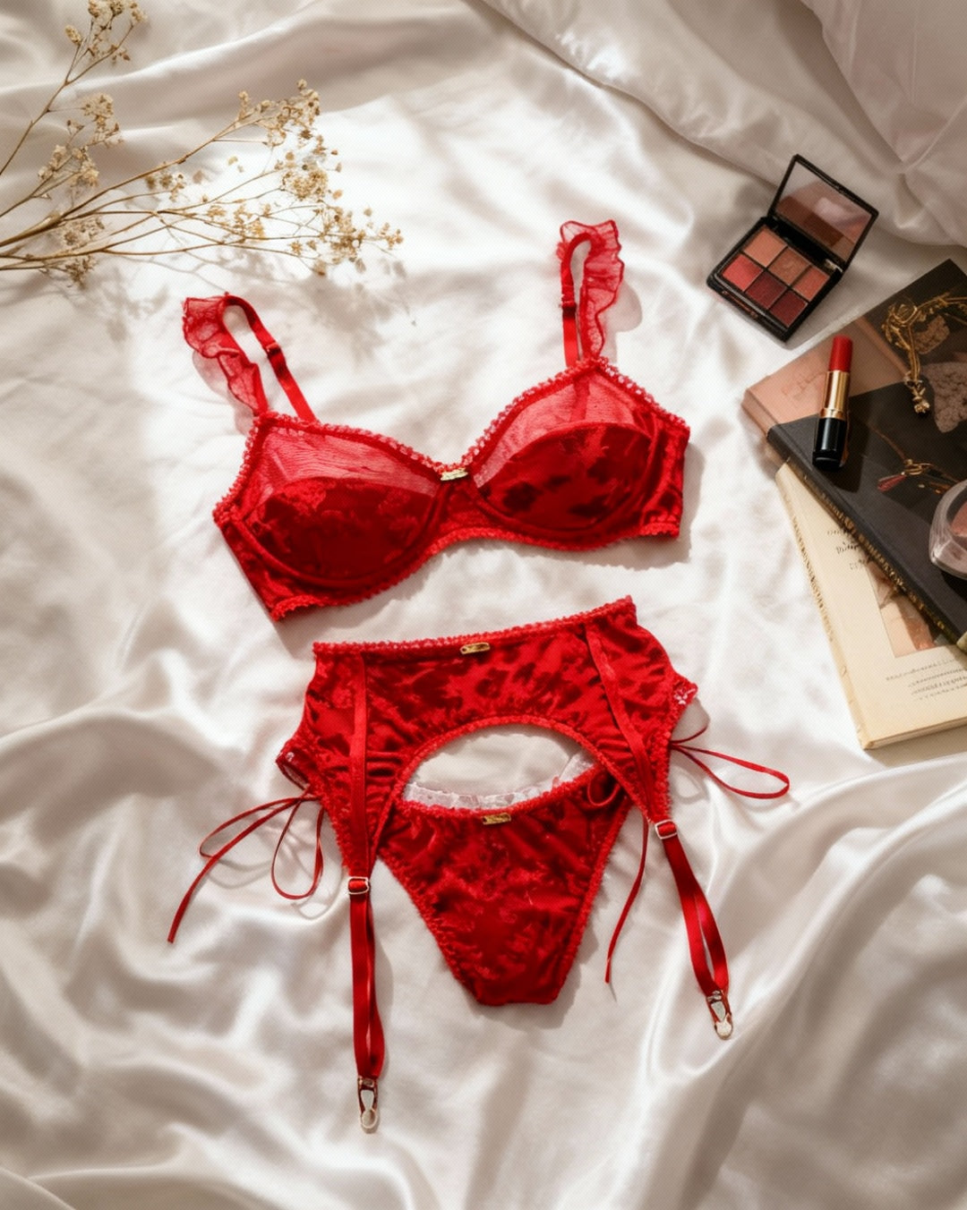 Set Velvet Rojo– Lencería colombiana inspirada en Andalucía