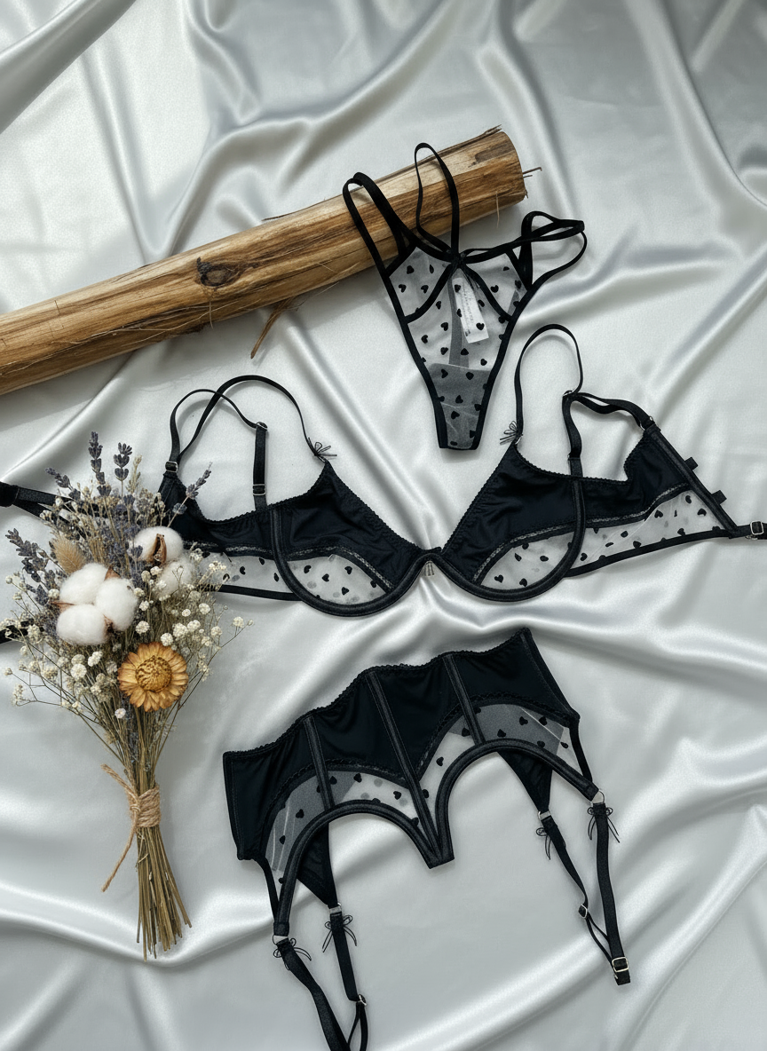 Set Rita Negro - Elegancia, sensualidad y comodidad en un diseño exclusivo.