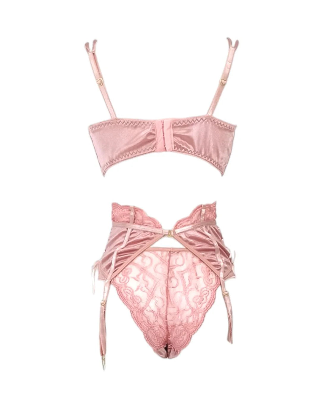 Set Sylvie Rosa – Lencería colombiana en encaje licrado