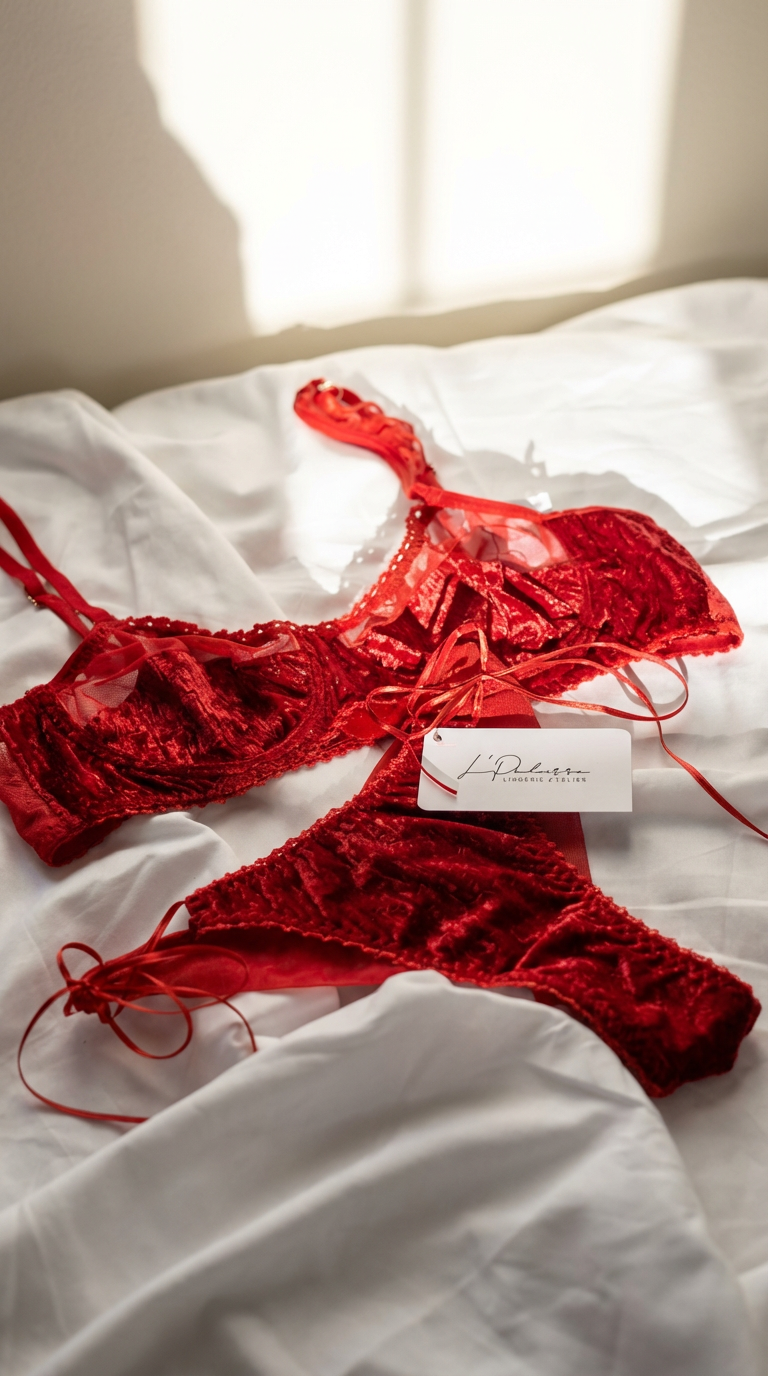 Set Velvet Rojo - Sujetador y braga